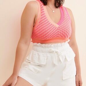 For Love and Lemons Jacinda knit crop top size 1X